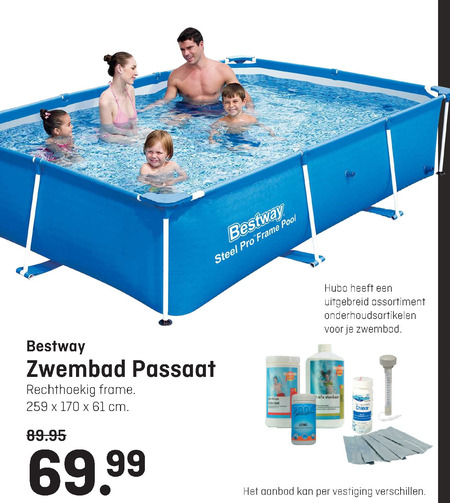 Bestway   framezwembad folder aanbieding bij  Hubo - details