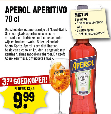 Aperol   likeur folder aanbieding bij  Dirck III - details