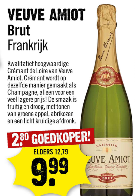 Veuve Amiot   champagne sparkling wijn folder aanbieding bij  Dirck III - details