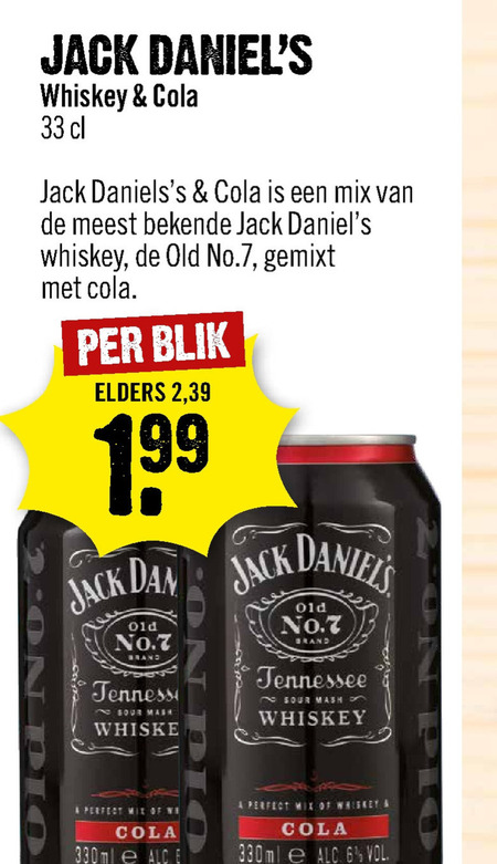 Jack Daniels   mixdrank folder aanbieding bij  Dirck III - details