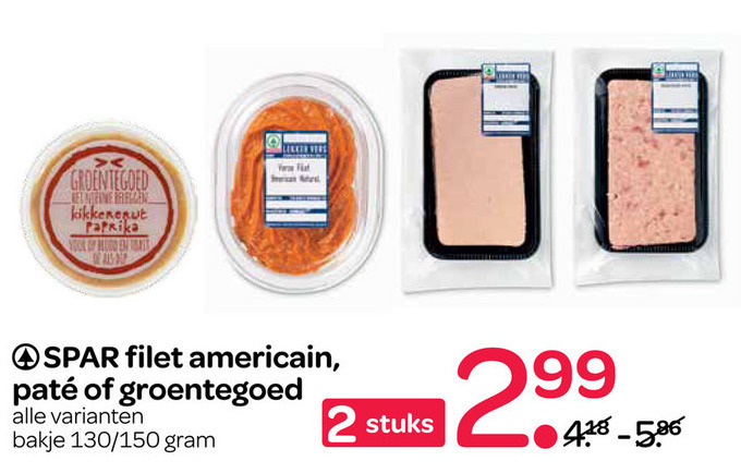 Spar Huismerk   filet americain, pate folder aanbieding bij  Spar - details