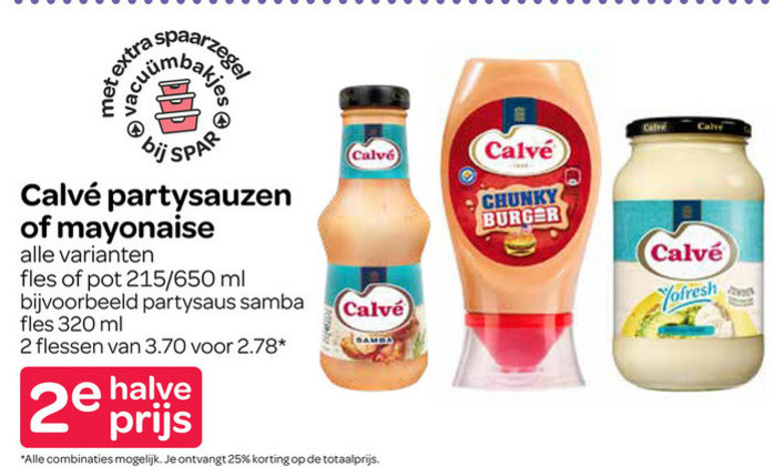 Calve   snacksaus, mayonaise folder aanbieding bij  Spar - details