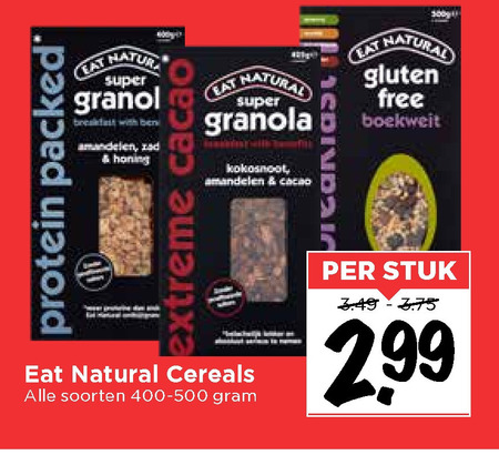 Eat Natural   cereals folder aanbieding bij  Vomar - details