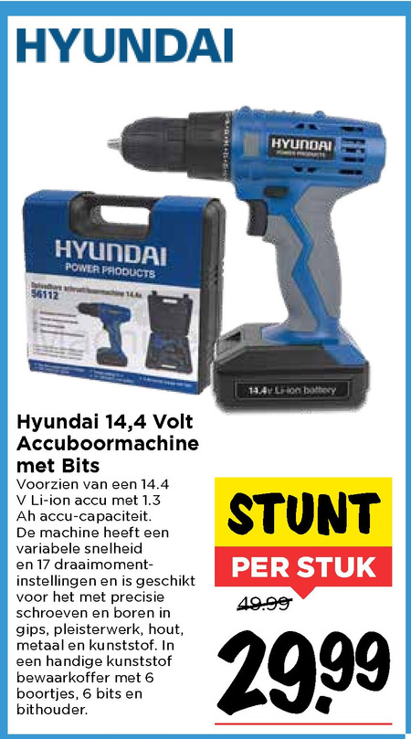 Hyundai   accuboormachine folder aanbieding bij  Vomar - details