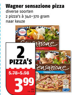 Wagner   diepvriespizza folder aanbieding bij  Poiesz - details