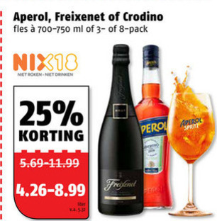 Crodino   champagne sparkling wijn, aperitief folder aanbieding bij  Poiesz - details