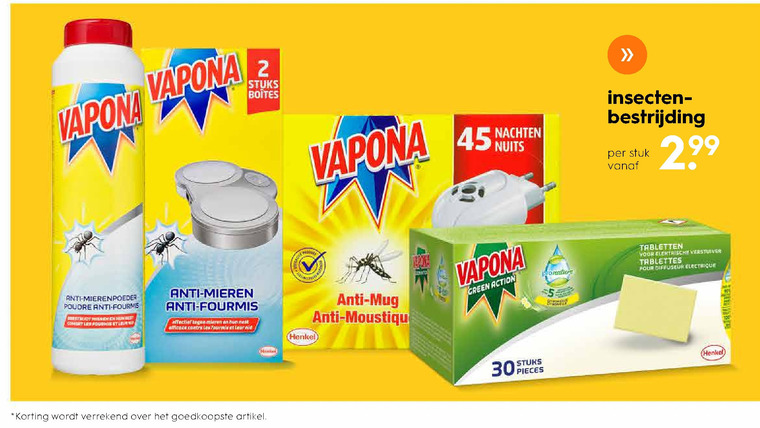 Vapona   antimuggenstekker, mottenpapier folder aanbieding bij  Blokker - details