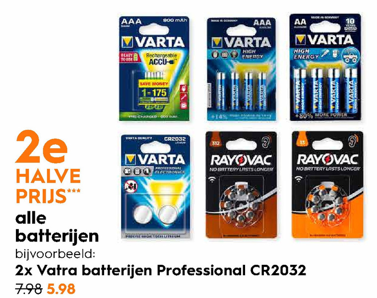 Rayovac   batterij, gehoorapparaatbatterijen folder aanbieding bij  Blokker - details