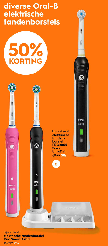Toevoeging De stad Waardig Braun Oral-B electrische tandenborstel folder aanbieding bij Blokker -  details
