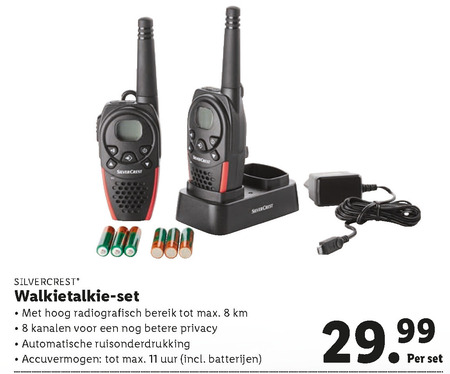 SilverCrest   walkie talkie folder aanbieding bij  Lidl - details