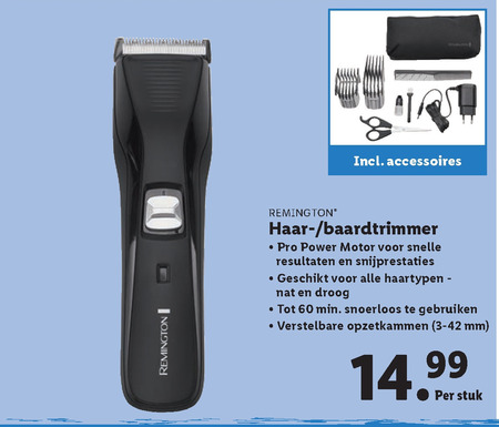 Remington   baardtrimmer folder aanbieding bij  Lidl - details