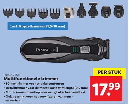 Remington   baardtrimmer folder aanbieding bij  Lidl - details