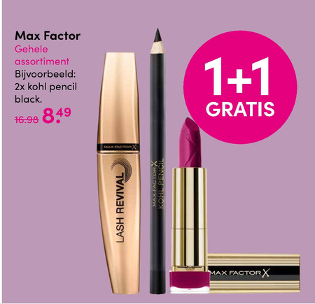 Max Factor   foundation, lipgloss folder aanbieding bij  D.I.O. Drogist - details