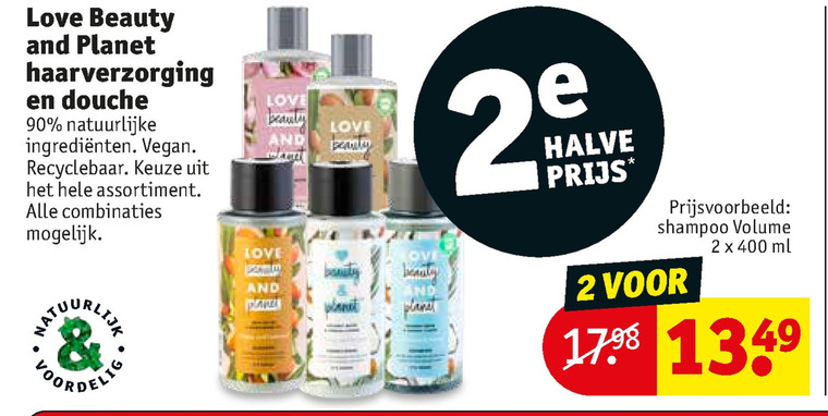 Love beauty and planet   shampoo, douchegel folder aanbieding bij  Kruidvat - details