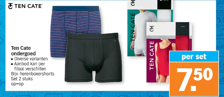 Expertise erotisch Bevriezen Ten Cate heren boxershort folder aanbieding bij Albert Heijn - details