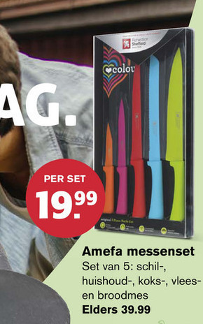 Amefa   keukenmes folder aanbieding bij  Hoogvliet - details