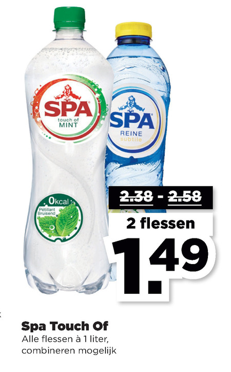 Gemakkelijk gemak ik zal sterk zijn Spa en Fruit fruitdrank folder aanbieding bij Plus - details