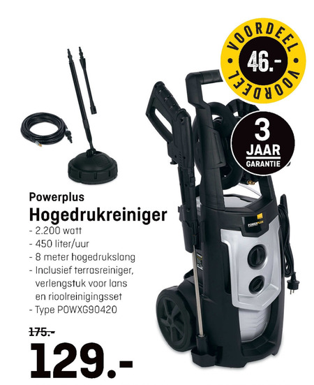 powerplus   hogedrukreiniger folder aanbieding bij  Multimate - details