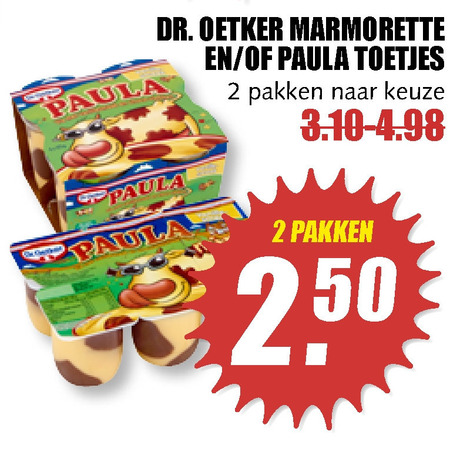 Dr Oetker Paula   kindertoetjes folder aanbieding bij  MCD Supermarkt Basis - details