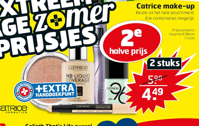 Catrice   nagellak, foundation folder aanbieding bij  Trekpleister - details