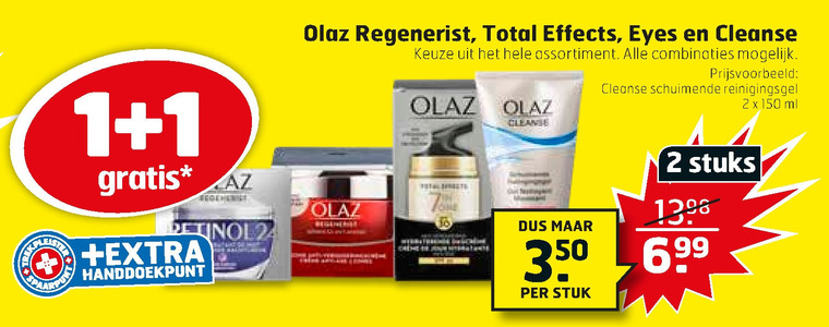 Olaz   anti-rimpel creme, dagcreme folder aanbieding bij  Trekpleister - details