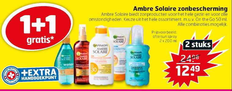 Ambre Solaire   aftersun, zonnebrandolie folder aanbieding bij  Trekpleister - details