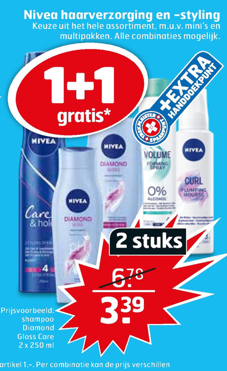 Nivea   haargel, shampoo folder aanbieding bij  Trekpleister - details