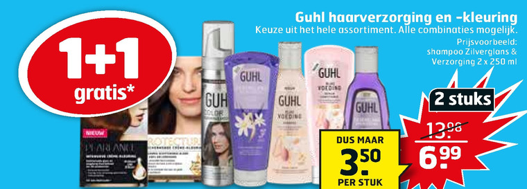 Guhl   haarmasker, haarkleuring folder aanbieding bij  Trekpleister - details