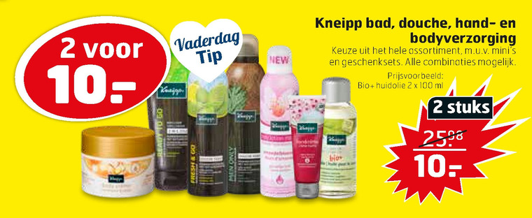 Kneipp   handcreme, bodylotion folder aanbieding bij  Trekpleister - details