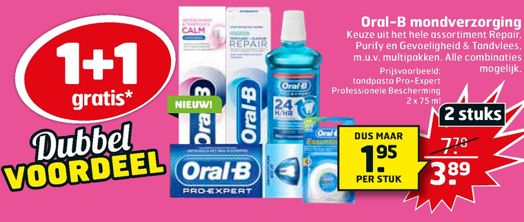 Oral-B   mondwater, tandenborstel folder aanbieding bij  Trekpleister - details