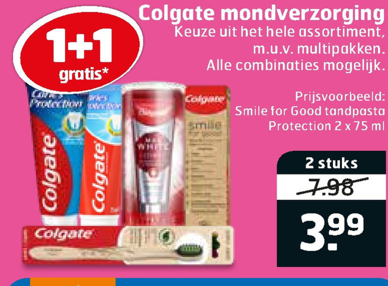 Colgate   tandenborstel, tandpasta folder aanbieding bij  Trekpleister - details