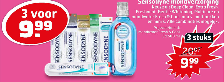 Sensodyne   mondwater, tandenborstel folder aanbieding bij  Trekpleister - details