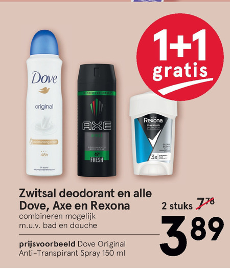 Axe   deodorant, douchegel folder aanbieding bij  Etos - details