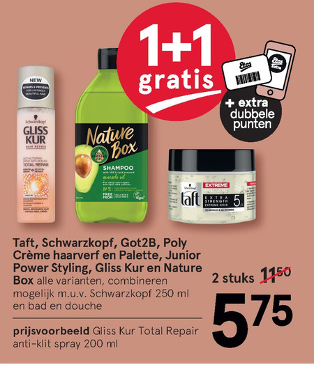 Gliss Kur   shampoo folder aanbieding bij  Etos - details