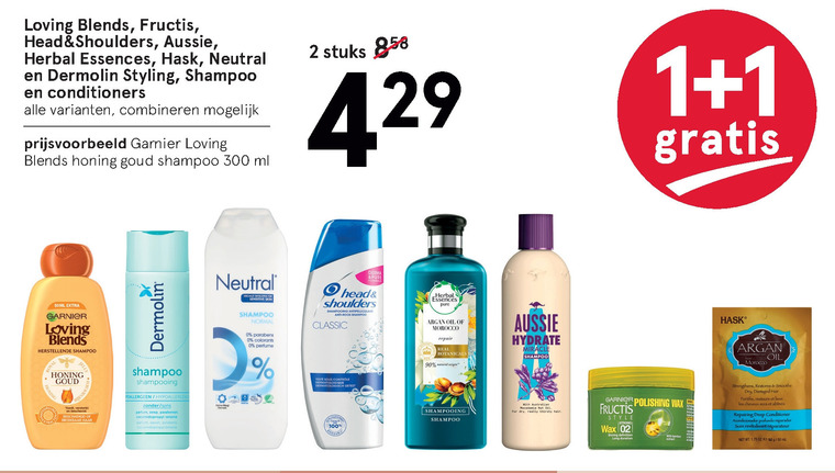 Garnier Loving Blends   shampoo folder aanbieding bij  Etos - details