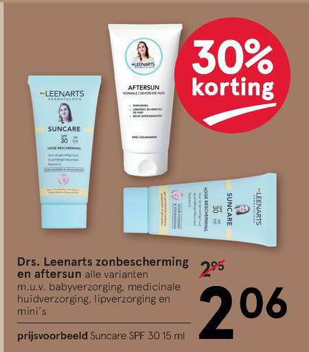 Drs Leenarts   zonnebrandolie, aftersun folder aanbieding bij  Etos - details