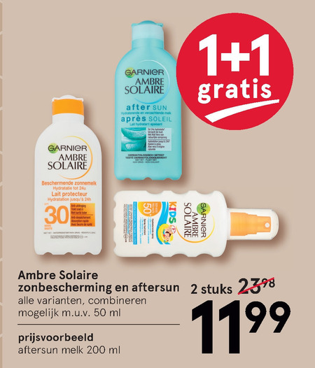 Ambre Solaire   aftersun, zonnebrandolie folder aanbieding bij  Etos - details