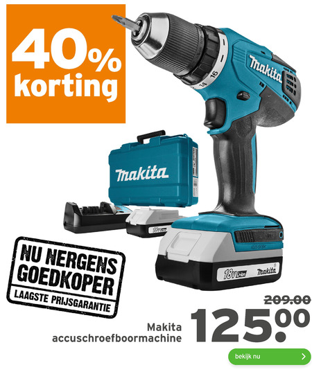 Vervorming cocaïne verzoek Makita accuboormachine folder aanbieding bij Gamma - details