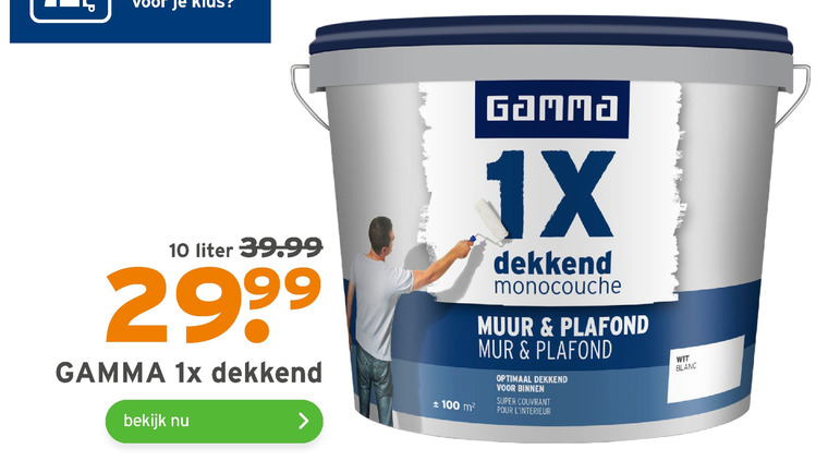 Gamma Huismerk   muurverf folder aanbieding bij  Gamma - details