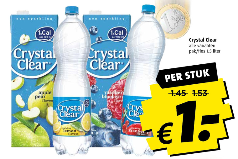 Crystal Clear   fruitdrank folder aanbieding bij  Boni - details