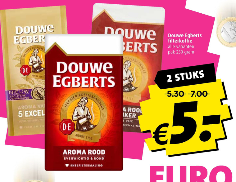 Douwe Egberts   koffie folder aanbieding bij  Boni - details