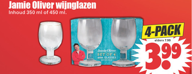 Jamie wijnglas folder aanbieding bij Dirk - details