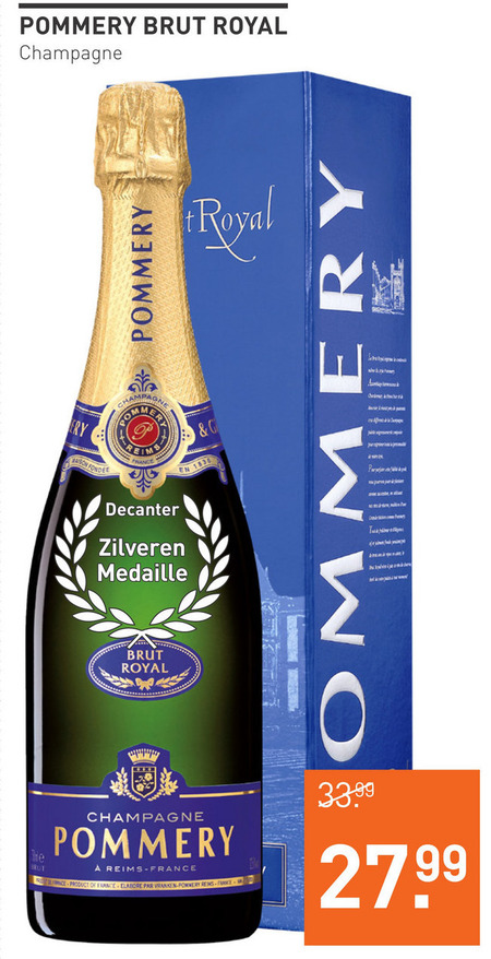 Pommery Brut Royal   champagne sparkling wijn folder aanbieding bij  Gall & Gall - details