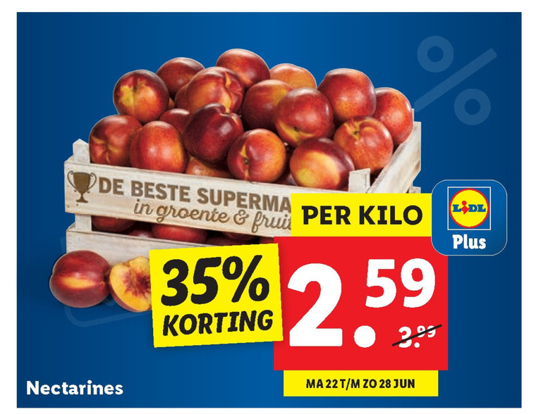 nectarines folder aanbieding bij Lidl details