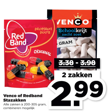 Red Band   snoep, drop folder aanbieding bij  Plus - details