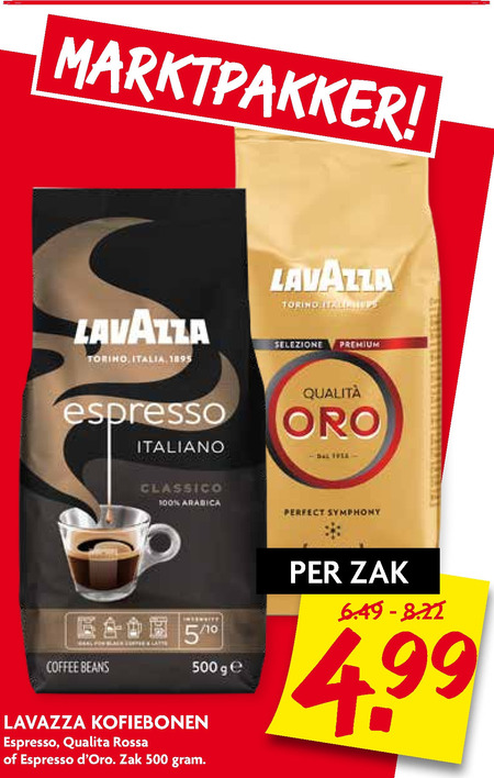 Lavazza   koffiebonen folder aanbieding bij  Dekamarkt - details