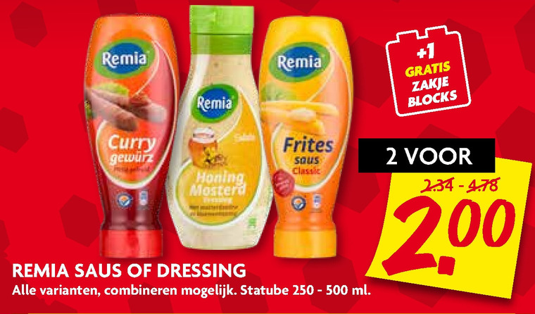 Remia   dressing, fritessaus folder aanbieding bij  Dekamarkt - details