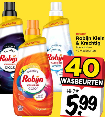 Robijn   wasmiddel folder aanbieding bij  Vomar - details