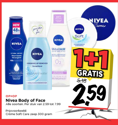 Nivea   handcreme, gezichtsverzorging folder aanbieding bij  Vomar - details