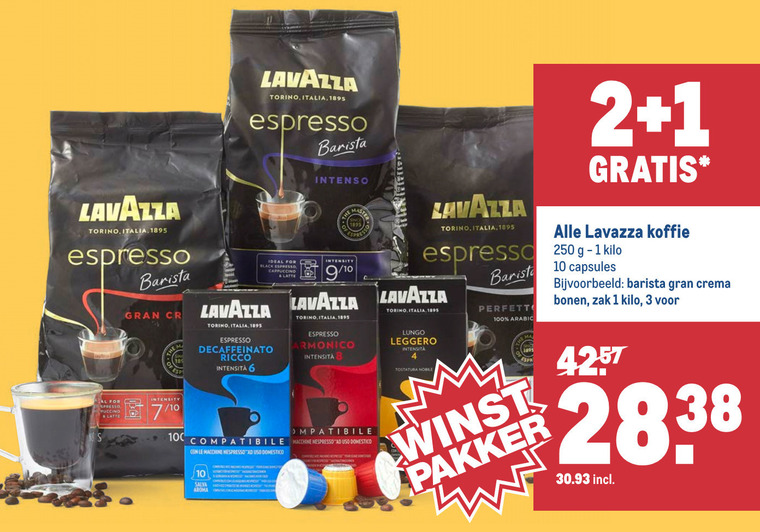 Lavazza   koffiecups, koffie folder aanbieding bij  Makro - details